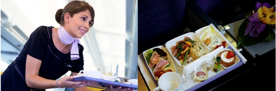 Catering vols Halifax classe premium ASL Airlines France © DR Catering vols Halifax classe premium ASL Airlines France © DR