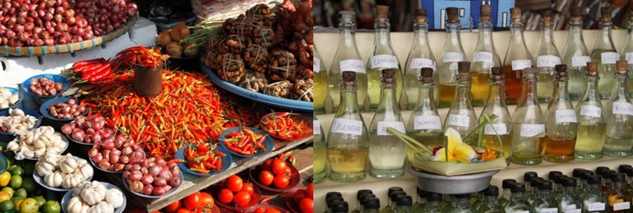Des épices qui inspirent la cuisine Moluquoise locale. Du clou de girofle à la cannelle, en passant par le poivre, les piments, la vanille et les 4 muscades. © Loïck Ducrey Des épices qui inspirent la cuisine Moluquoise locale. Du clou de girofle à la cannelle, en passant par le poivre, les piments, la vanille et les 4 muscades. © Loïck Ducrey