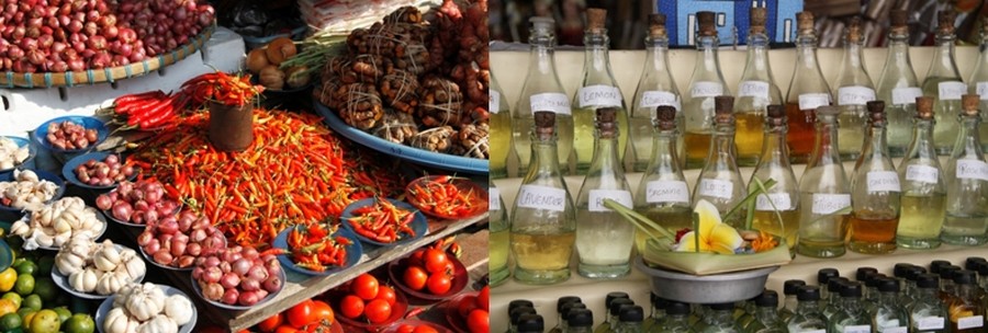 Des épices qui inspirent la cuisine Moluquoise locale. Du clou de girofle à la cannelle, en passant par le poivre, les piments, la vanille et les 4 muscades. © Loïck Ducrey