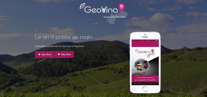 GeoVina, une application dédiée aux événements sur ces vins et à l’œnotourisme en région. © www.géovina.com GeoVina, une application dédiée aux événements sur ces vins et à l’œnotourisme en région. © www.géovina.com