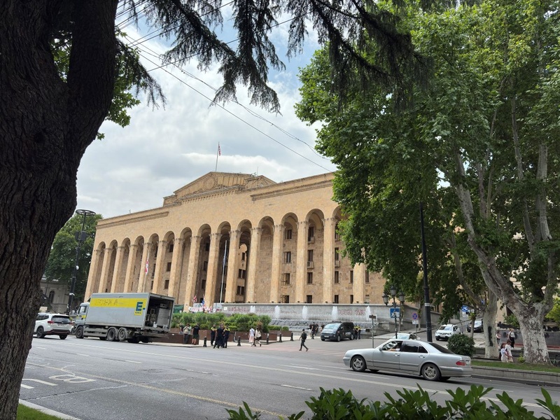 Tbilissi Géorgie Juillet 25 Le Parlement Tbilissi Géorgie Juillet 25 Le Parlement