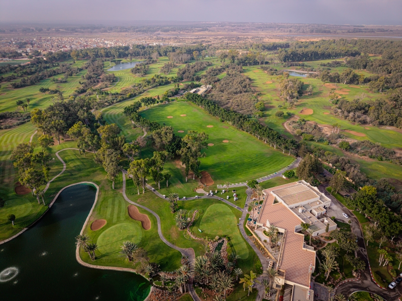 Vue aérienne du golf d'Agadir