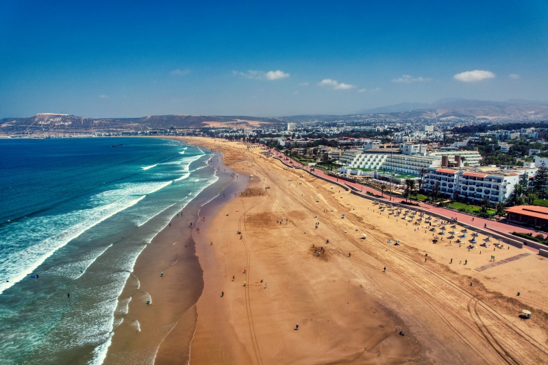 Le front de mer d'Agadir