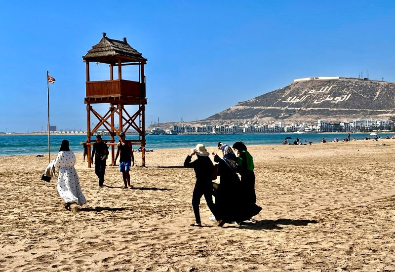 La plage d'Agadir, 8 km de sable à parcourir