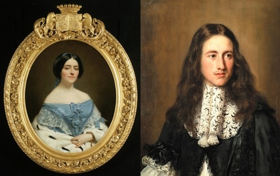 De gauche à droite : Portrait de la Comtesse de St Paterne  @museesduMans ; Portrait famille  Chigi @GillesKervella