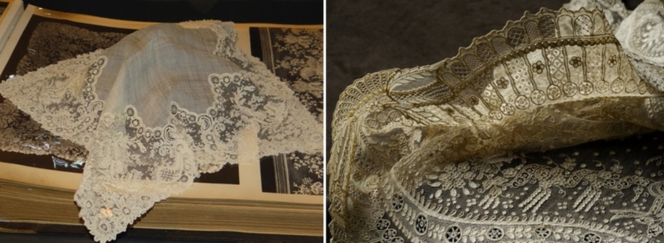 Quelques oeuvres en dentelle d'Alençon exposées au Musée. ©CDT Orne Quelques oeuvres en dentelle d'Alençon exposées au Musée. ©CDT Orne