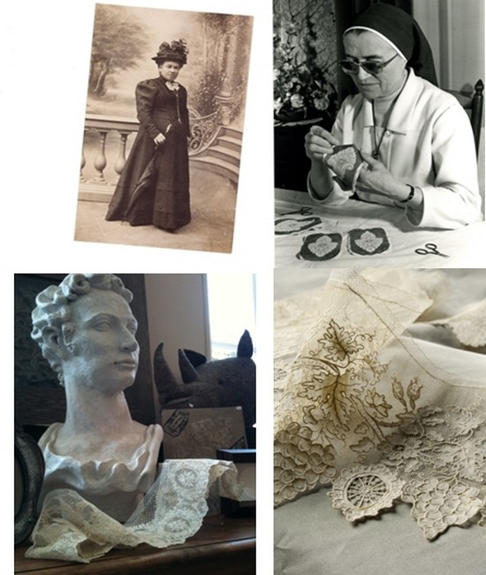 De haut en bas : 1/ Photos école de la dentelle ; 2/ Point d'Alençon ©CDT Orne ; 3/ Raisins @ D. Commenchal De haut en bas : 1/ Photos école de la dentelle ; 2/ Point d'Alençon ©CDT Orne ; 3/ Raisins @ D. Commenchal