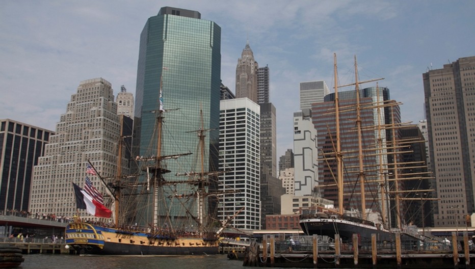 Arrivée à New York de l'Hermione.  © Commémoration La Fayette ,Astion