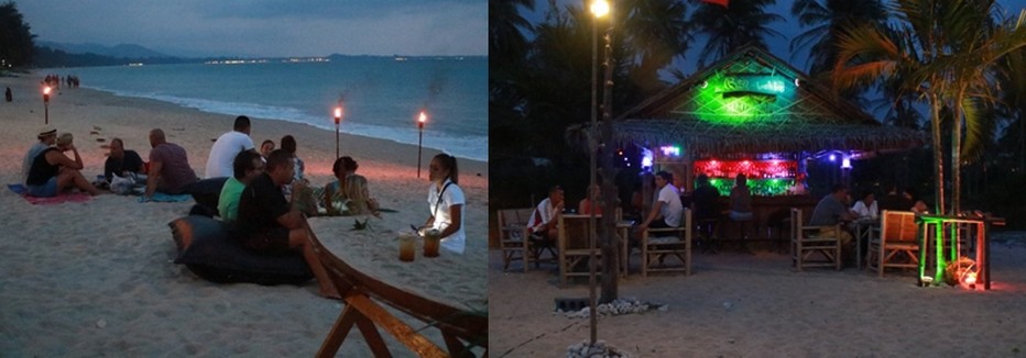 L’hôtel débouche sur une plage de près d’un kilomètre de long. C’est ici que sont organisées toutes les semaines une soirée cinéma, et une soirée White & tongs avec repas et cocktails sur le sable. © Patrick Cros