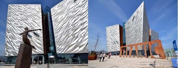 L'édifice du Titanic Belfast, qui a ouvert ses portes en 2012, mesure la même taille que le paquebot. © David Raynal et Juliette Raynal