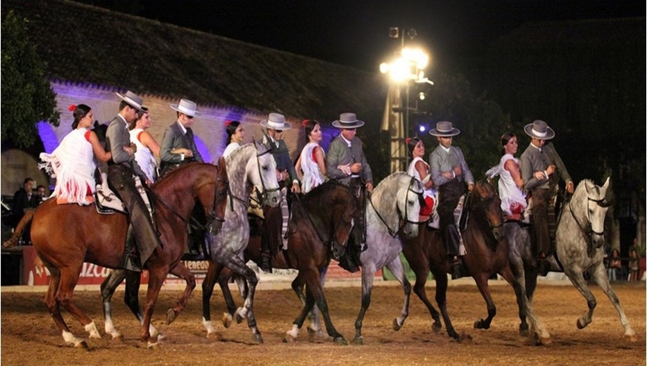 Spectacle exceptionnel de chevaux andalous dans une ambiance flamenco.  © O.T. Spain