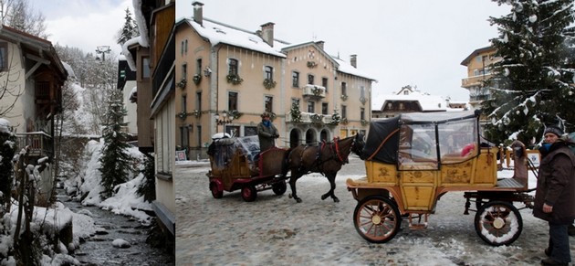 Ambiance dans les rues pittoresques de Megève © David Raynal