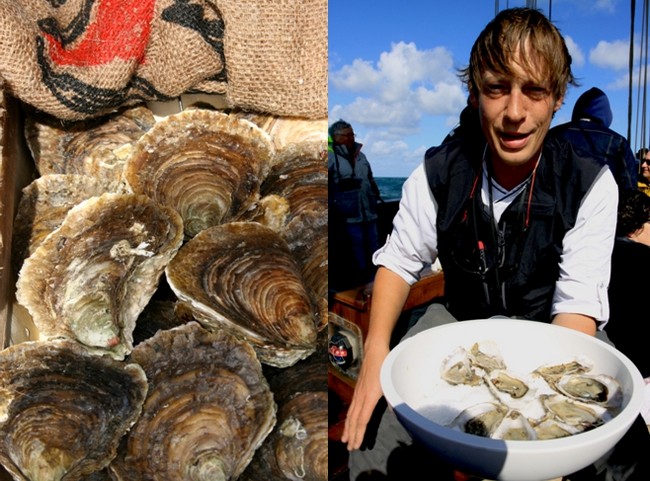 De Pâques à la Toussaint, découvrez également les "balades corsaires" à bord d'Ausquémé. Ce voilier traditionnel, véritable restaurant en mer, vous embarque pour un voyage gastronomique dans le cadre magique de la baie du Mont-Saint-Michel.Crédit photo David Raynal