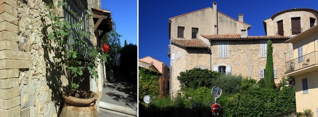 Du haut de son piton situé à 260 mètres au-dessus du niveau de la mer, le village de Mougins étend en spirale comme un escargot ses étroites ruelles ancestrales..© David Raynal