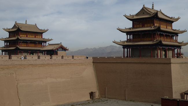 le fort de Jiayugan, érigé au XIVè siècle, reconstruit par la suite,© Catherine Gary