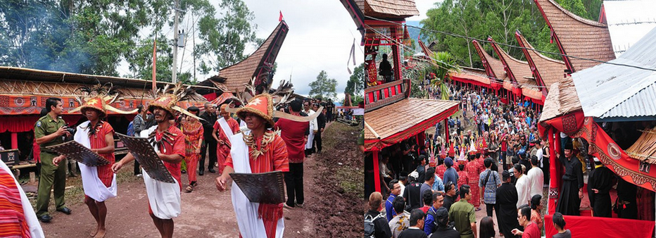 Au centre de l'île de Sulawesi, le peuple catholique Toraja a conservé une partie de ses anciennes croyances et pratiques animistes. © O.T. Wonderfull Indonesia.