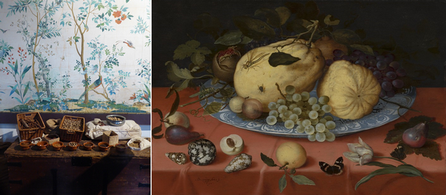 De gauche à droite : Epices commercées par la Compagnie néerlandaise des Indes orientales Copyright Musée de Hoorn ; Balthasar van der Ast, Stilleven met schelp en tulp, 1620, Mauritshuis Copyright C.Gary De gauche à droite : Epices commercées par la Compagnie néerlandaise des Indes orientales Copyright Musée de Hoorn ; Balthasar van der Ast, Stilleven met schelp en tulp, 1620, Mauritshuis Copyright C.Gary