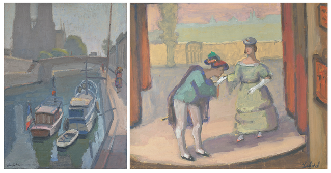 Notre-Dame de Paris, 1926 - Huile sur toile - Signée en bas à gauche - 73 x 54 cm. Couple en scène, Gaîté-Montparnasse, 1932 - Gouache - Signée en bas à droite - 60 x 73 cm. Crédit photo Eric Pineau. Notre-Dame de Paris, 1926 - Huile sur toile - Signée en bas à gauche - 73 x 54 cm. Couple en scène, Gaîté-Montparnasse, 1932 - Gouache - Signée en bas à droite - 60 x 73 cm. Crédit photo Eric Pineau.
