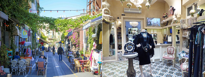 De gauche à droite : L’ancienne gare de Tel Aviv réhabilitée en centre commercial à ciel ouvert (Copyright Guy Yechiely) ; Boutique trandy à Neve Tsedek (Copyright C.Gary) De gauche à droite : L’ancienne gare de Tel Aviv réhabilitée en centre commercial à ciel ouvert (Copyright Guy Yechiely) ; Boutique trandy à Neve Tsedek (Copyright C.Gary)