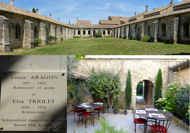 En haut :  La Chartreuse @ Wikipedia;  Plaque commémorative; Petit déjeuner dans le jardin de l'Hôtel de l'Atelier  @ C.Gary En haut :  La Chartreuse @ Wikipedia;  Plaque commémorative; Petit déjeuner dans le jardin de l'Hôtel de l'Atelier  @ C.Gary