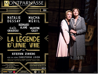 Affiche du spectacle , Théâtre Montparnasse "La Légende d’une vie", une  pièce méconnue de Stefan Zweig. @ J.Stey