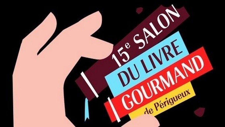 Affiche de la 15ème édition du Salon Internation du Livre et de la Gastronomie à Périgueux. Copyright SILG