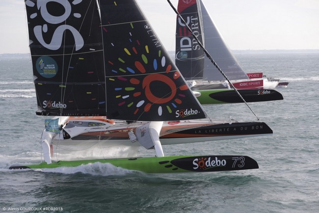 Depuis que je cours de nombreuses choses ont changé explique Francis Joyon " tout a changé, je ne retrouve plus les mêmes coureurs ni les mêmes bateaux." Crédit photo DR