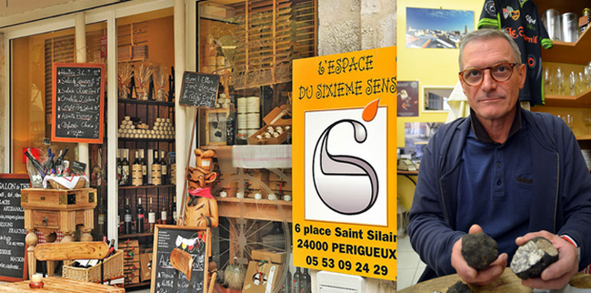 La boutique bistronomique de Francis Delpey dans le centre de Périgueux, défenseur de la truffe et du paté périgourdin lors de la 15ème édition du Salon du Livre Gourmand de Périgueux. @ David Raynal