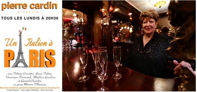 « Un Italien à Paris » !  ©Théâtre Maxim’s; Annick, l’accueil et le sourire permanent du « Théâtre Maxim’s ». ©Alexandre Marchi « Un Italien à Paris » !  ©Théâtre Maxim’s; Annick, l’accueil et le sourire permanent du « Théâtre Maxim’s ». ©Alexandre Marchi