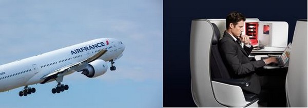 Air France se distingue de ses concurrents en proposant des cabines plus spacieuses et modernes en classe Business et Economy sur les Boeing 777/200. @ Air France et DR