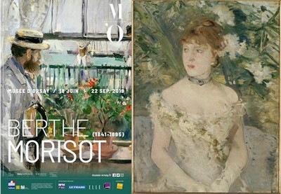 Affiche expo et Berthe Morisot_Jeune Femme en toilette de bal.jCopyright RMN-Grand Palais (Musée d’Orsay)_ Herné Lewandowski