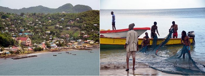 La plupart des villes et villages portent des noms français, Babonneau, Choiseul, Laborie, Mon Repos, et même si la langue officielle est l’anglais, le créole français est largement employé dans la vie de tous les jours.@ David Raynal