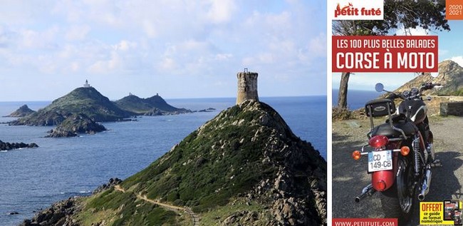 Iles Sanguinaries près d'Ajaccio. @ ATC-S.Alessandri  - Couverture Nouveau Petit Futé -  La Corse à moto @ DR