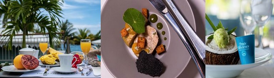 L'Hôtel Diamant Les Bains présente une cuisine créole « bistronomique » raffinée conçue à partir de produits frais issus des circuits courts.@ D.R.