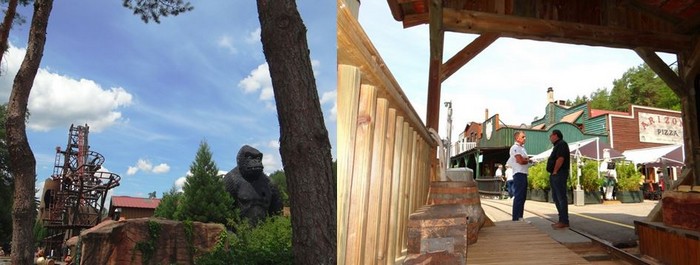 De gauche à droite :  Durant des années, le célèbre gorille était l’un des éléments phares du parc. ©Bertrand Munier ; Désormais à la tête de Fraispertuis, Patrice Fleurent (à droite) explique : « mon père avait quasiment tout créé de ses propres mains ». ©Bertrand Munier De gauche à droite :  Durant des années, le célèbre gorille était l’un des éléments phares du parc. ©Bertrand Munier ; Désormais à la tête de Fraispertuis, Patrice Fleurent (à droite) explique : « mon père avait quasiment tout créé de ses propres mains ». ©Bertrand Munier