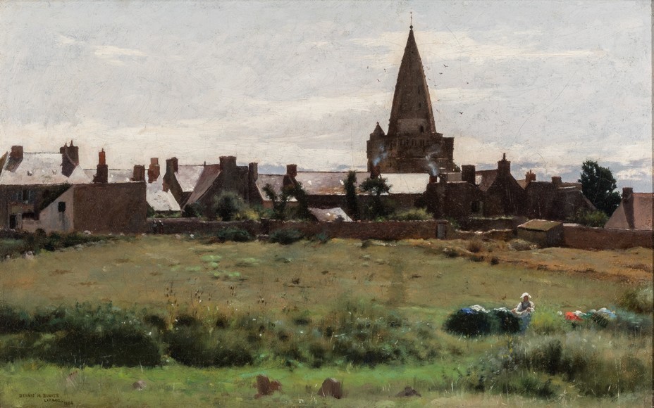 Dennis Miller Bunker (1861-1890) Matin dans un village Breton, Larmor, 1884 Huile sur toile, 35,6 x 55,9 cm Chicago, Terra Foundation for American Art, Collection Daniel J. Terra , 1991.1 © Terra Foundation for American Art, Chicago