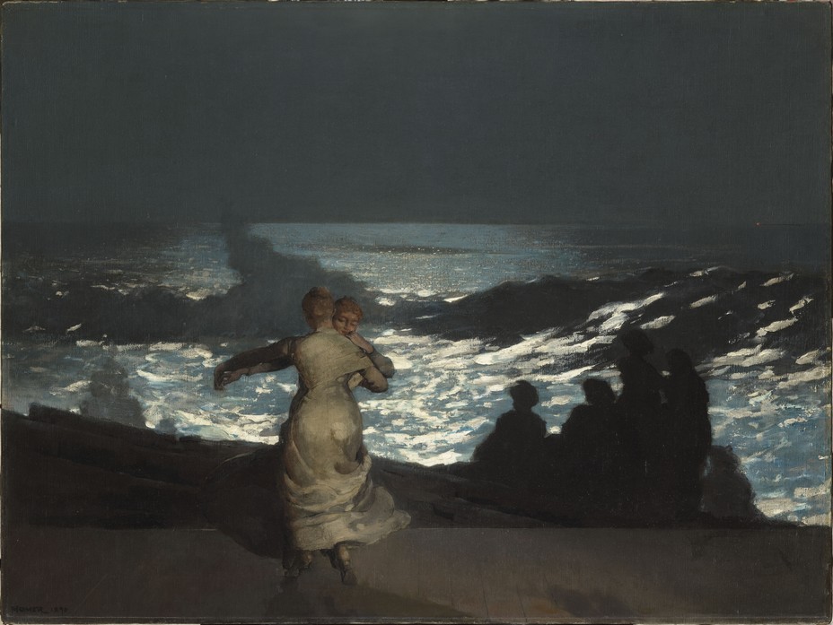 Winslow Homer (1836-1910) Nuit d'été, 1890 Huile sur toile, 76,5 x 102 cm Paris, musée d'Orsay, acquis de l'artiste en 1900, RF 1977-427  © RMN-Grand Palais (musée d'Orsay) / Hervé Lewandowski. Winslow Homer (1836-1910) Nuit d'été, 1890 Huile sur toile, 76,5 x 102 cm Paris, musée d'Orsay, acquis de l'artiste en 1900, RF 1977-427  © RMN-Grand Palais (musée d'Orsay) / Hervé Lewandowski.