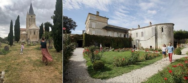 De gauche à droite :  le Château de Panloy et une belle demeure à Saintes. @ OT Saintes