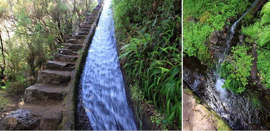 Les levadas:  Construit à partir du 16ème siècle cet ingénieux et admirable système de canaux d’irrigation a entièrement été creusé dans la roche des mains de l’homme. @ David Raynal