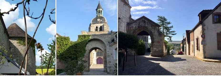 De gauche à droite à Joigny : Tour de la Prison; Place Saint-Jean, Quartier Saint-André. @ OT. Joigny-Jovinien
