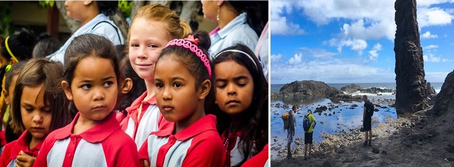 Le population est estimée à 4300 habitants. Ce sont des descendants d’européens, de chinois, mais également d’esclaves (principalement de Madagascar et d’Asie) @ OT Sainte-Hélène.