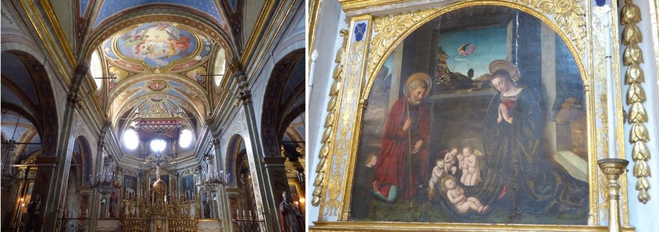 La Brigue  Collégiale baroque Saint-Martin @Drone de Regard  et  La Brigue Collégiale Saint Martin Nativité du XVè siècle  @C.Gary