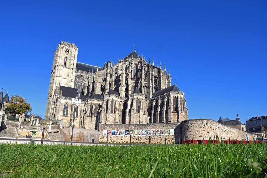 Chevet de la cathédrale en exterieur  © pierre poirrier ville du mans