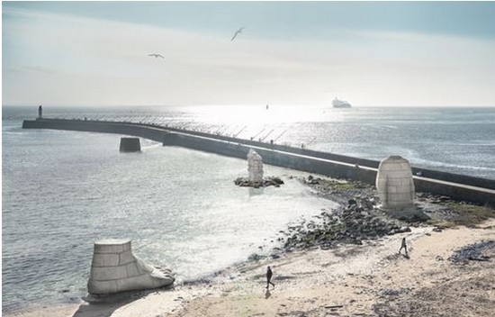 Estuaire 3 Saint Nazaire  Le pied, le pull-over et le système digestif, Daniel Dewar & Grégory Gicquel,  Saint-Nazaire © Franck Tomps Estuaire 3 Saint Nazaire  Le pied, le pull-over et le système digestif, Daniel Dewar & Grégory Gicquel,  Saint-Nazaire © Franck Tomps