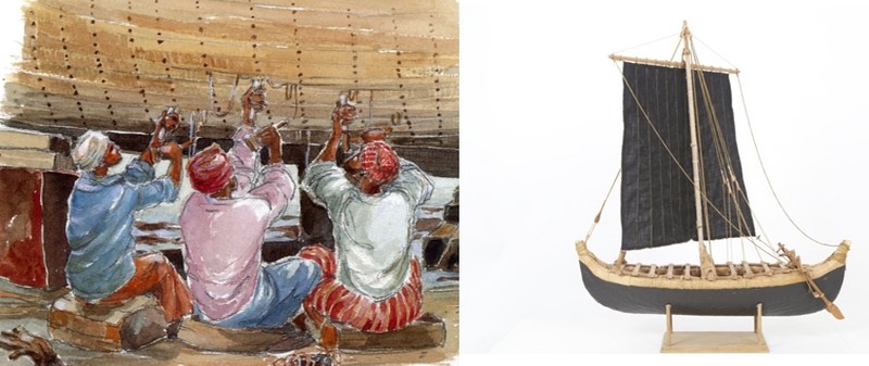 Les bateaux omanais sillonnaient les océans en assurant le transport des marchandises précieuses (Crédit photo Oman tourisme). Les bateaux omanais sillonnaient les océans en assurant le transport des marchandises précieuses (Crédit photo Oman tourisme).