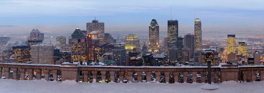 Vue en hiver du Belvédère du Mont Royal à Montréal (Québec)   (Photo DR)