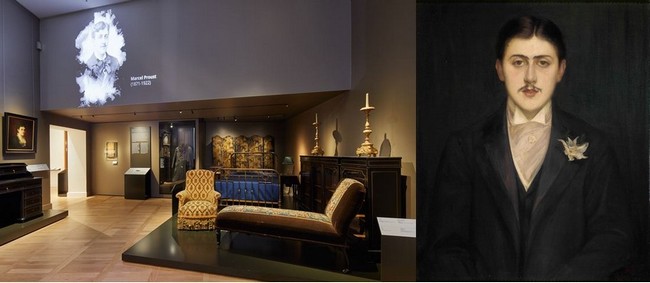 La Chambre de Marcel Proust  © Antoine Mercusot ET Portrait de Marcel Proust de Jacques-Emile Blanche.© RMN-Grand Palais (Musée d’Orsay) - Hervé Lewandowski