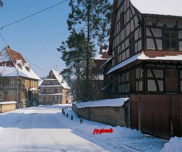Altenach sous la neige est une commune du Haut Rhin Altenach est mentionnée la première fois en 1302, appartenant alors au comté de Ferrette.(Crédit Photo CRT Alsace)