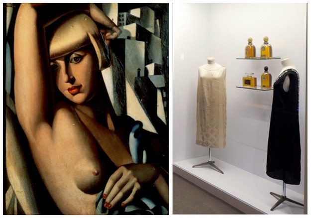 Les femmes sont sur tous les fronts : science, sport, peinture et sculpture. Beaucoup se coupent les cheveux et lancent la mode à la “garçonne“. (Portrait de Suzy Solidor peint par Tamara de Lempicka); Les femmes libèrent leur silhouette du carcan des corsets. (© CAPA/Gaston Bergeret, 2013)