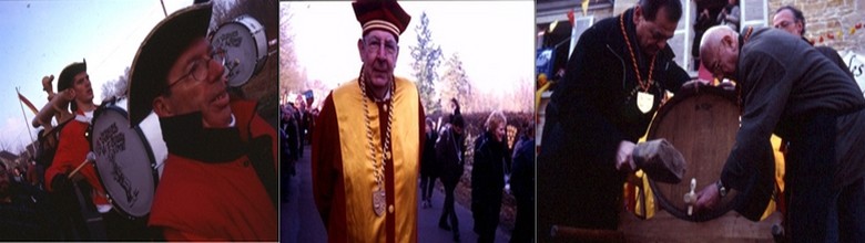 En 2003, le regretté écrivain jurassien Bernard Clavel était le parrain de la Percée du Vin Jaune qui s'est déroulée sur la commune d'Arlay (Crédit photo David Raynal)